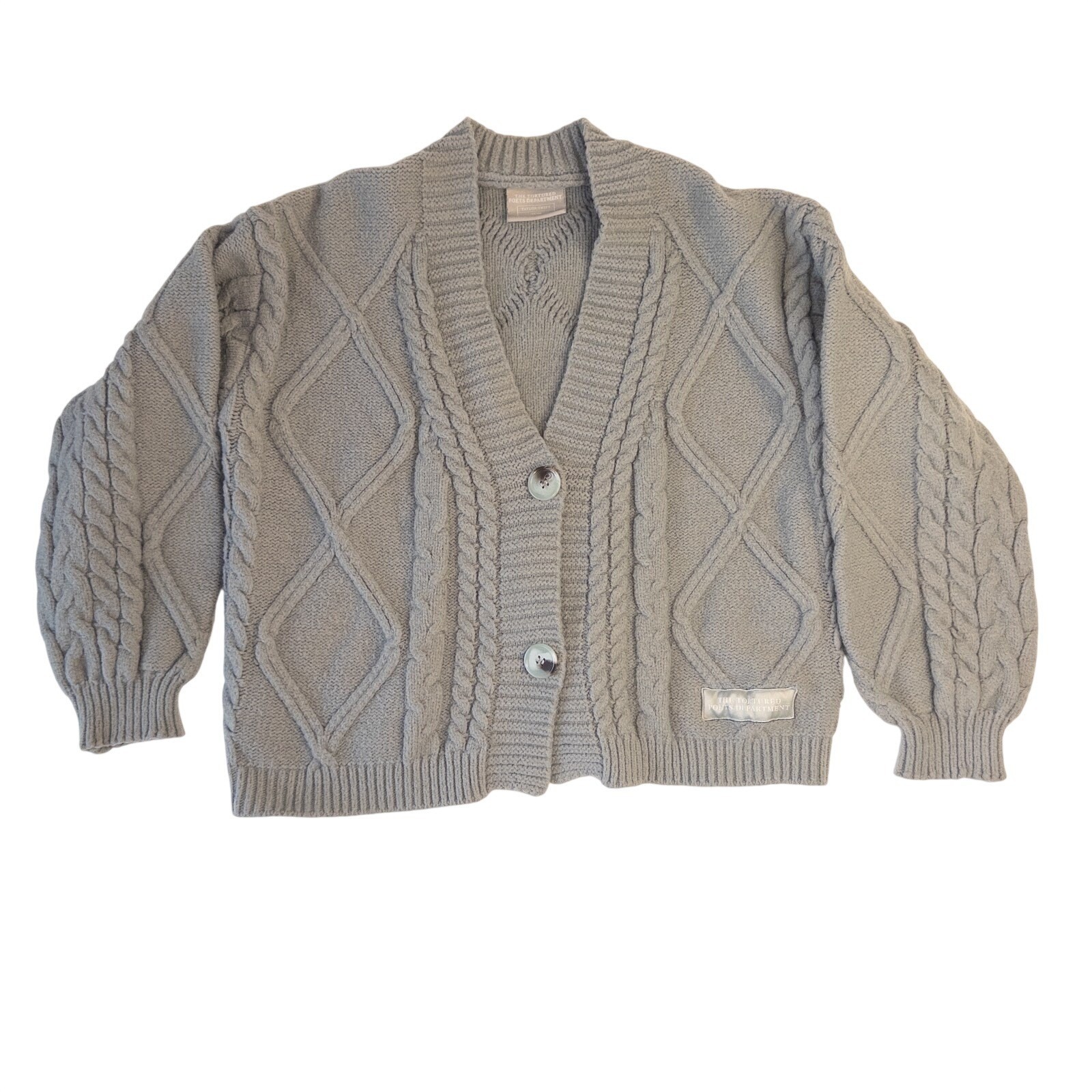 Taylor Swift Tortured Poets Department Gray Cardigan Size Xs/Sm